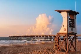 Wrightsville beach, lifeguard tower, sunset